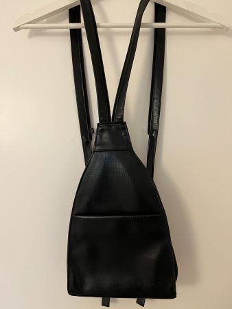 Echter Leder Rucksack schwarz Sunny Backpack Vintage