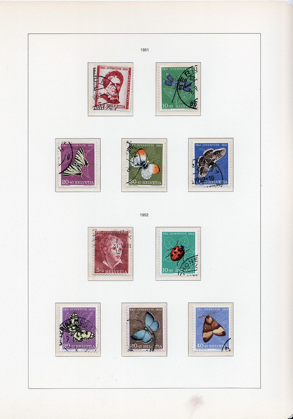 Tous les timbres: PRO JUVENTUTE 1913-1969 Collection ⨀ Complète 30 fl. – D'occasion à Genève par omniphila 8