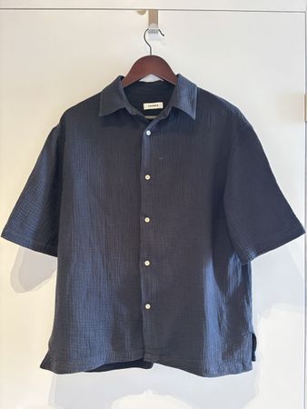 Sandro Men’s Shirt – Herrenhemd 100% Baumwolle Schwarz Gr. M