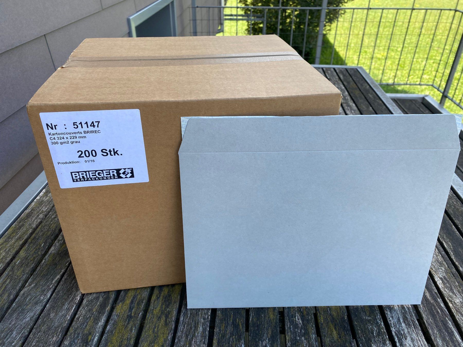 Buste & buste per spedizione: Brieger Kartoncouverts C4 Grau - 200 Stück – Nuovo e nell'imballaggio originale da Eschenbach SG venduto da Sums