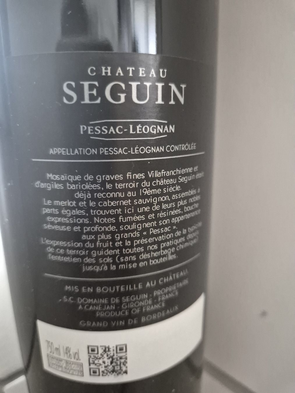 Wein: Wein Chateau SEGUIN Pessac- Léognan – Neu (gemäss Beschreibung) aus Volketswil von 2000ra 1