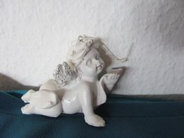 Deko Engel Figur weiss mit Flügeln zum Aufhängen neu
