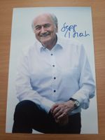 Sepp Blatter - handsignierte Autogrammkarte 🎉