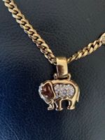 JP Collier / Halskette Vintage mit Elefant Anhänger