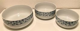 Schüssel Porzellan Langenthal weiss 3er Set schönes Dekor