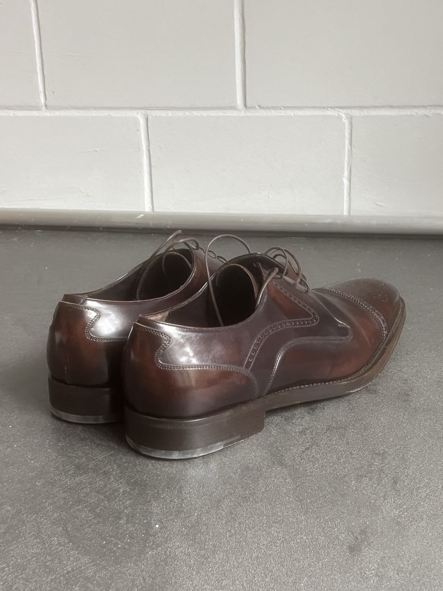 Salvatore Ferragamo Scarpe da uomo: Ferragamo Brown Leather Dress Shoe - Size EU 44.5 – Usato da Zürich venduto da Swizzler 1