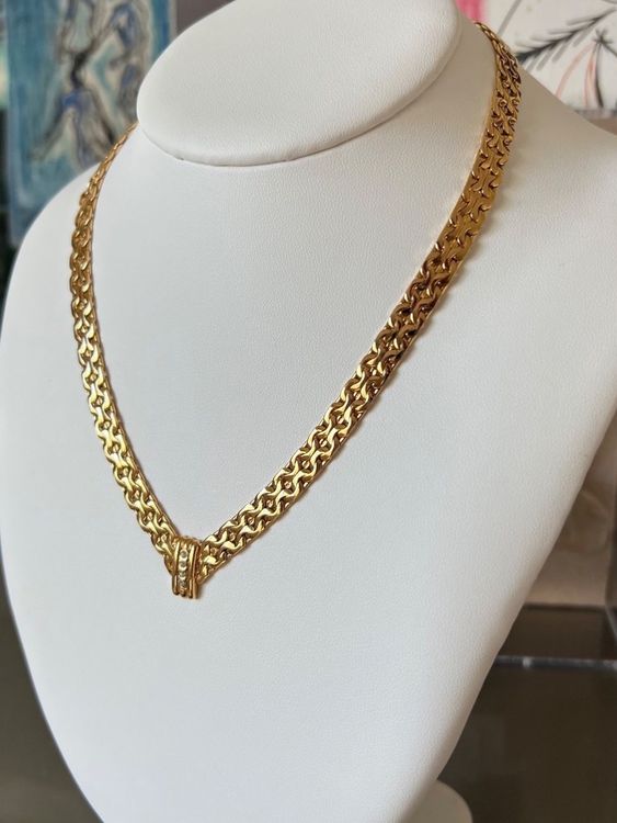 Collier Long Plaqué Or Vintage - Occasion, Style Rétro, Parfait Pour Un Look élégant