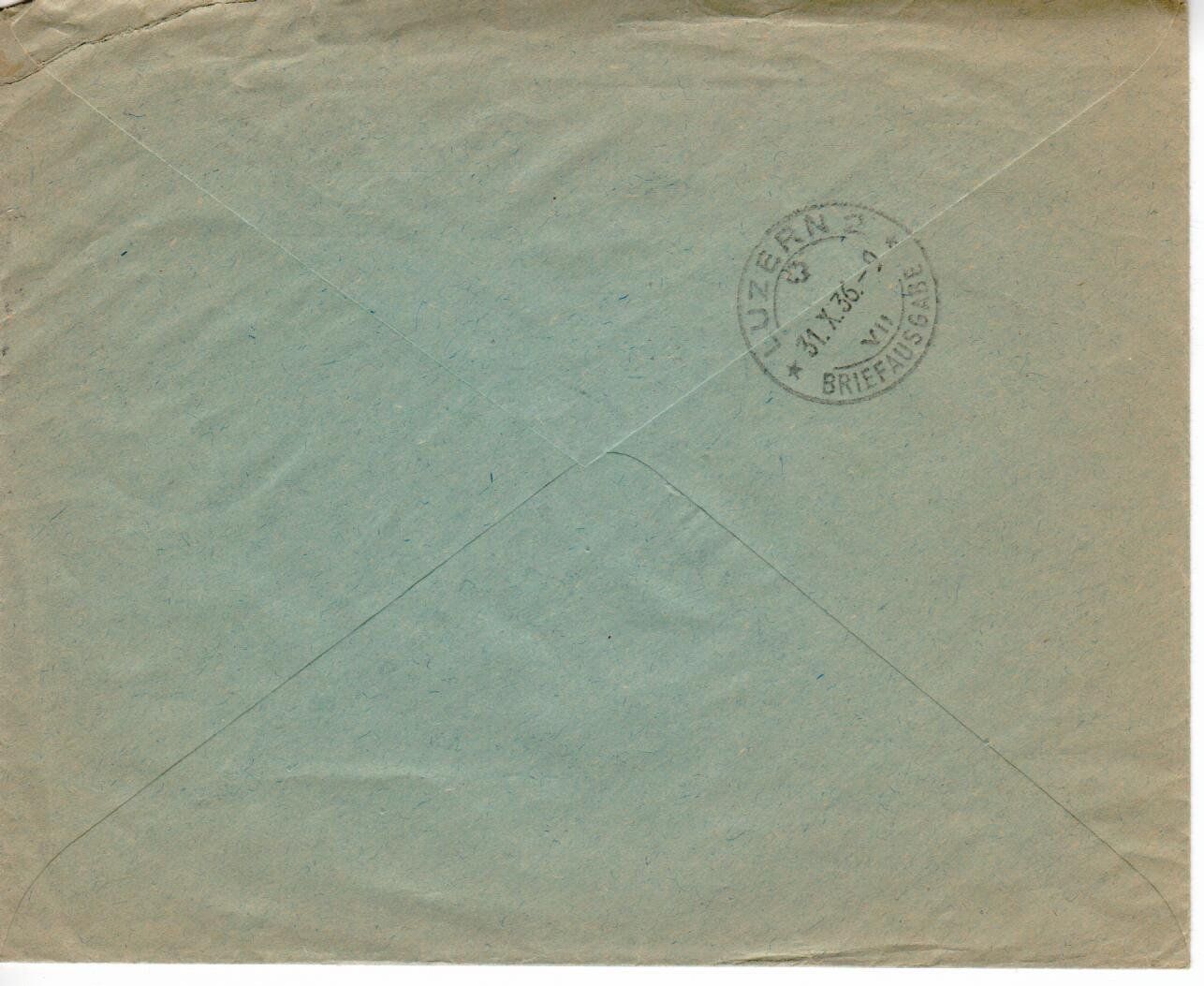 Tutti i francobolli: Brief, Tschechoslowakei - Luzern 1936 – Usato da Wolhusen venduto da Curver9 1