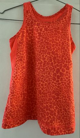 Summer Top, Orange Animal Print