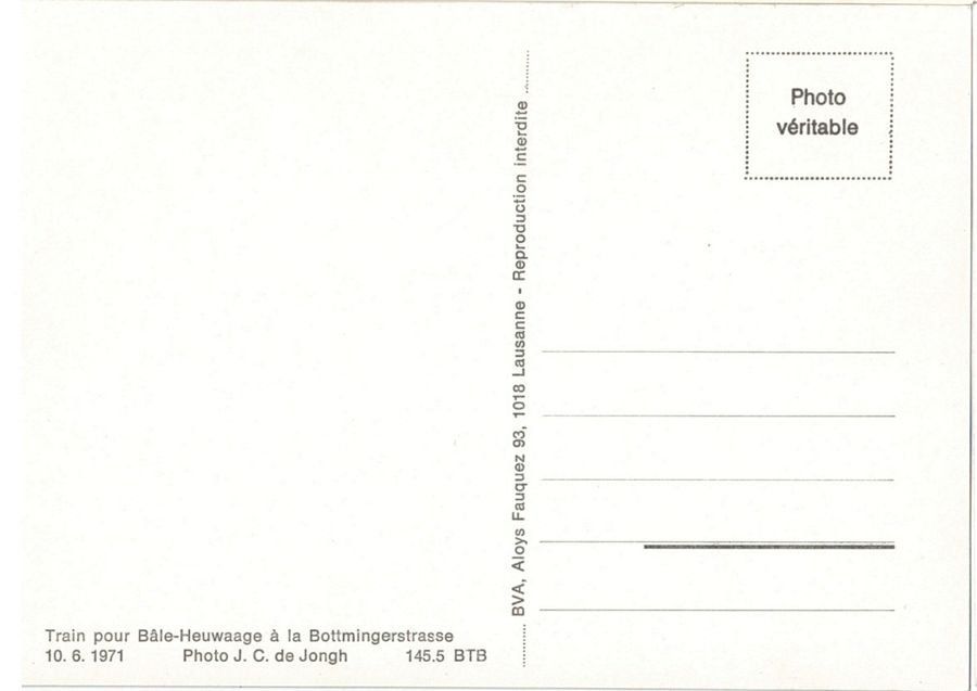 Cartoline postali: BTB Birsigtalbahn Bottmingerstrasse – Usato da Frauenfeld venduto da POML 1