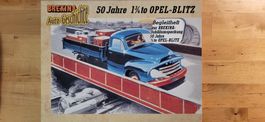 Brekina 90383 H0 Set m. 5 LKW "50 Jahre Opel Blitz" mit Heft