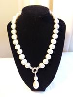 Top Vintage Perlencollier mit Strass, 80er Jahre