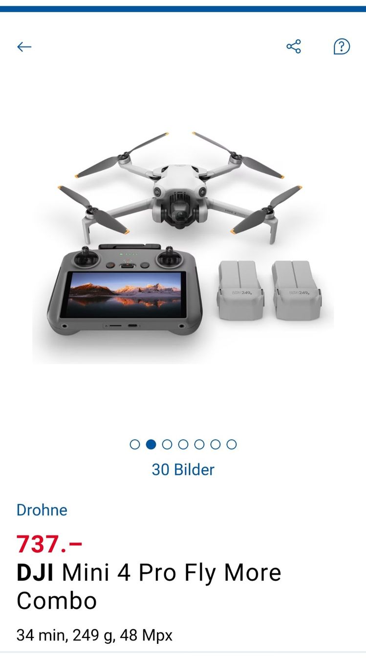 DJI RC Modellbau: Neue DJI Mini 4Pro Ab 400.Fr – Neu und originalverpackt aus Solothurn von Electronic.3
