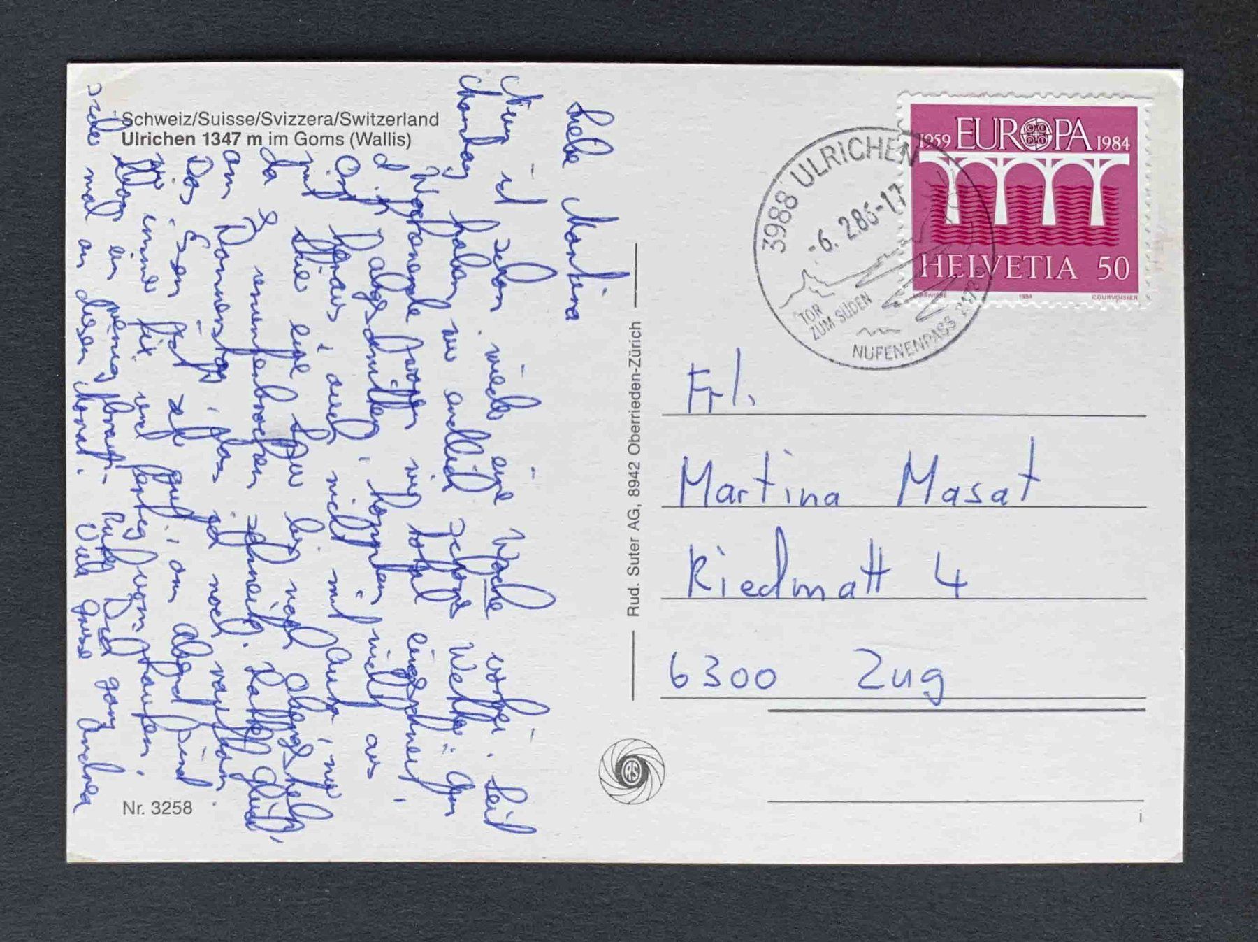 Cartoline postali: AK Ulrichen im Goms VS – Usato da Goldau venduto da artelier1 1