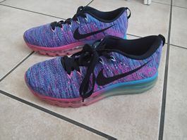 Nike Flyknit Max Bleu Glow Rose (femme)