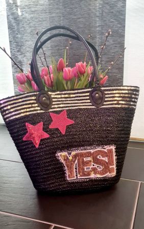 STRANDTASCHE/ Neue coole Strohtasche