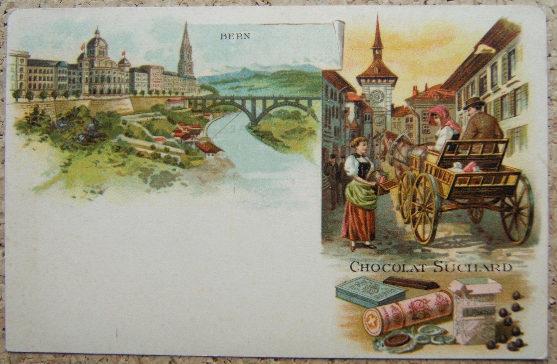 Cartes postales: LITHO BERN MIT WERBUNG CHOCOLAT SUCHARD – Neuf (Voir description) à Brunnen par Nonne04