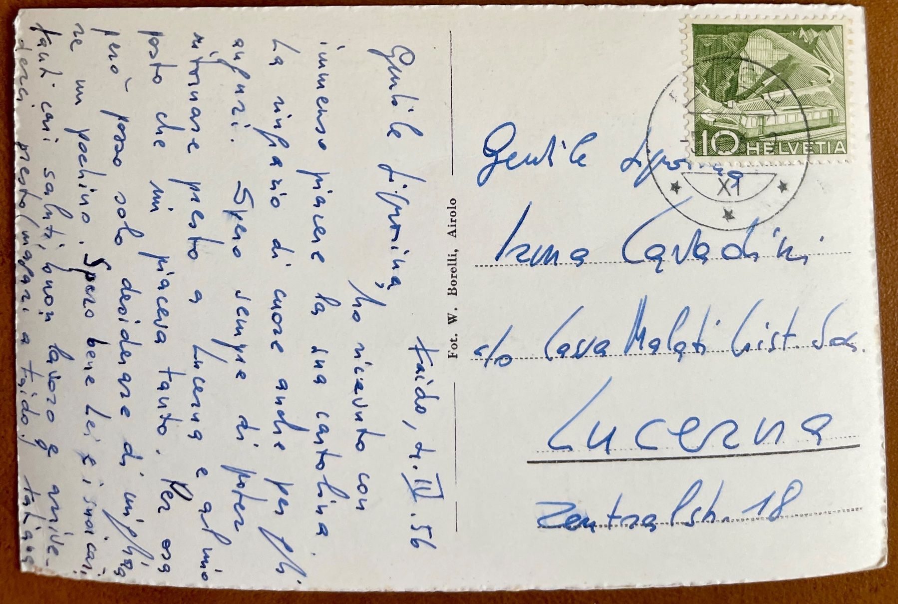 Cartoline postali: FAIDO - Panorama 1956 – Usato da Lutry venduto da Ediego 1
