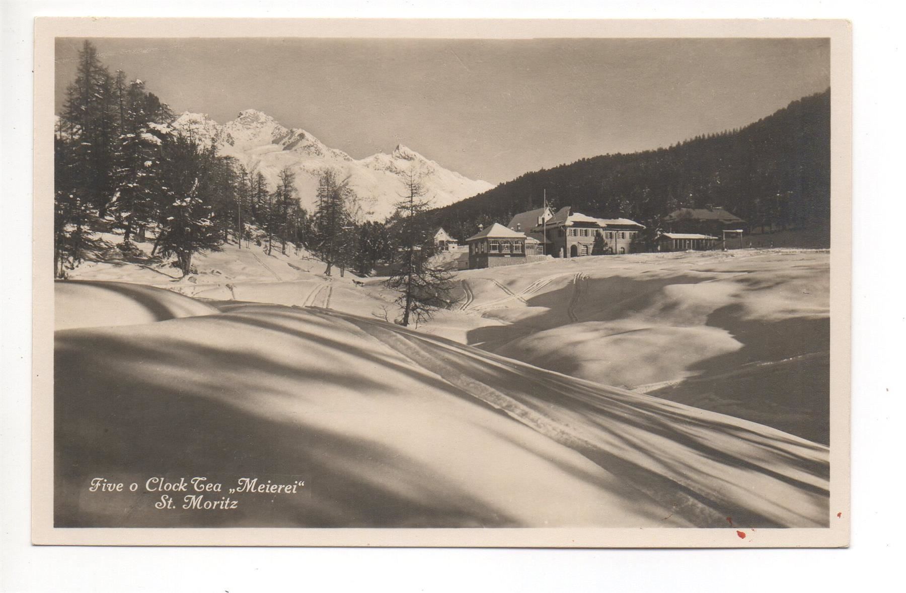 Cartes postales: ST. MORITZ Five o Clock Tea Meierei – Neuf (Voir description) à Jona par philajona