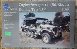 MPK 07202 Sd.Kfz.10 MK72 Demag D7 Raupenwagen Bausatz 1:72