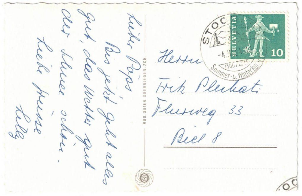 Cartoline postali: Stoos - Skilift Klingenstock – Usato da Binningen venduto da Mountainrider 1