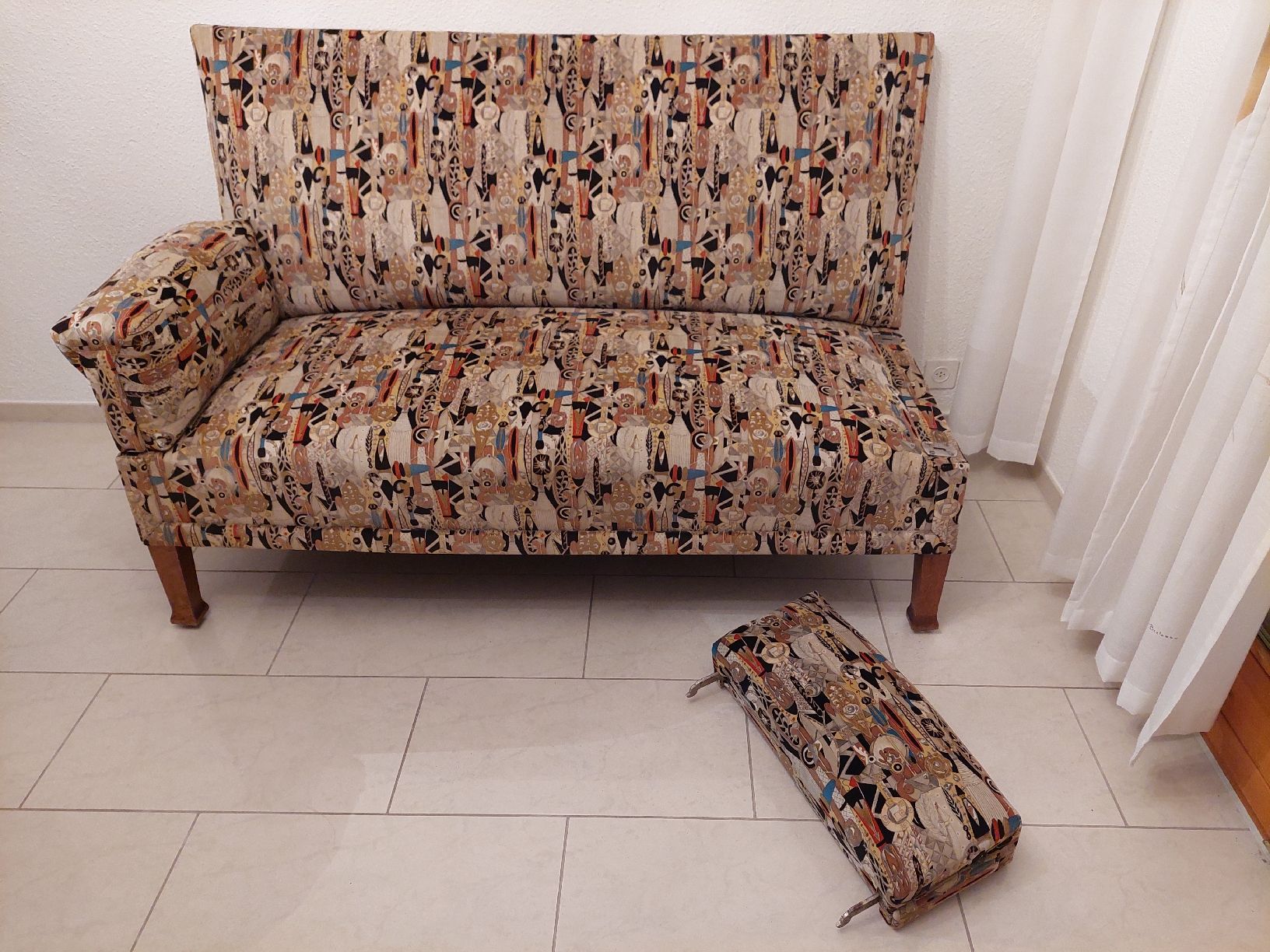 Divani: Retro 2er-Sofa & Sessel, massiv, Federkern – Usato da Brunnen venduto da Livianda 4