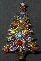 60s Weihnachts – Brosche Tannenbaum Hollycraft