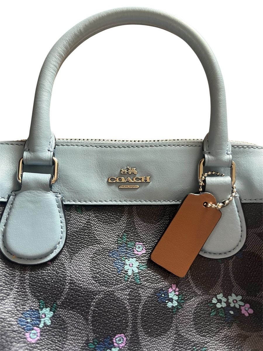 Coach Borse da donna: Sac à main Coach monogr. fleurs bleu clair cuir – Nuovo (secondo la descrizione) da Baulmes venduto da resel_.tm 3