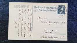 1918 - Postkarte von Oberwil Bale nach Zürich    /  509