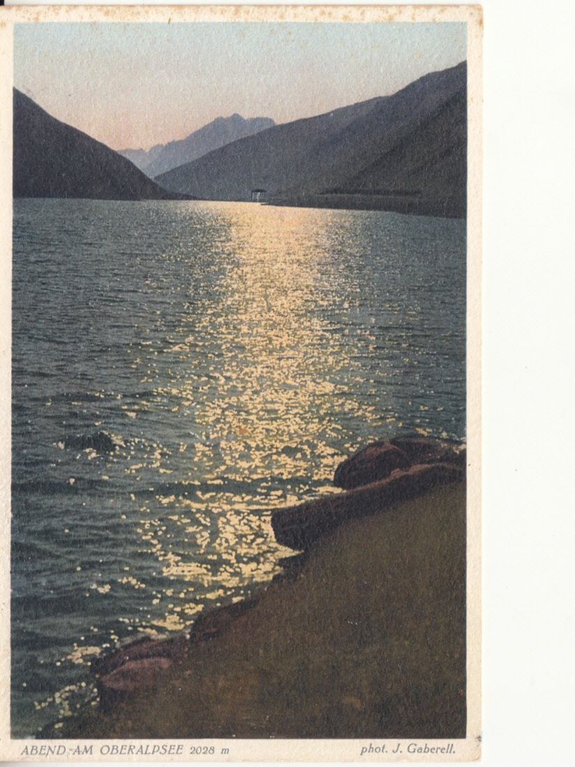 Cartoline postali: Oberalpsee, J. Gaberell, 1926 – Usato da Bürglen TG venduto da StampGraf