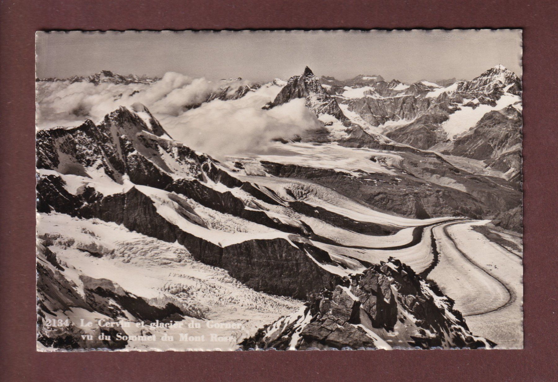 Cartoline postali: GLACIER DU GORNER - Cervin – Usato da Pully venduto da nicecards-shop