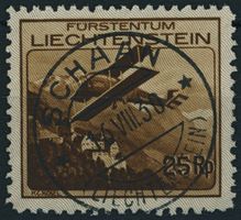 FL - 1930 - Flugpost - Flugzeug - Voll Stempel