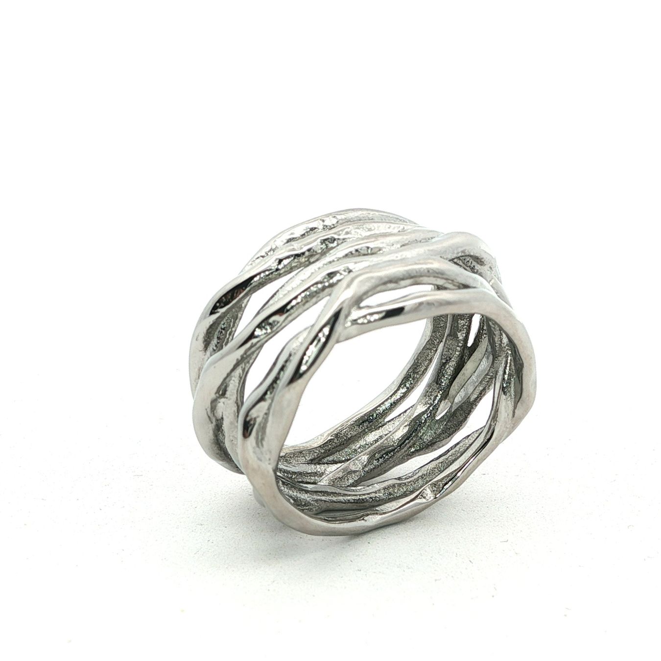 Olga Ribler Anelli: Edelstahl Wickel Ring Ringgrösse 59 – Nuovo (secondo la descrizione) da Luzern venduto da Schmuckoutlet 2