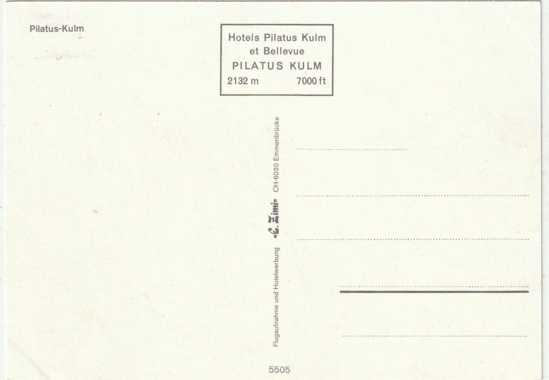 Cartoline postali: Pilatus Kulm – Usato da Lumbrein venduto da made02 1