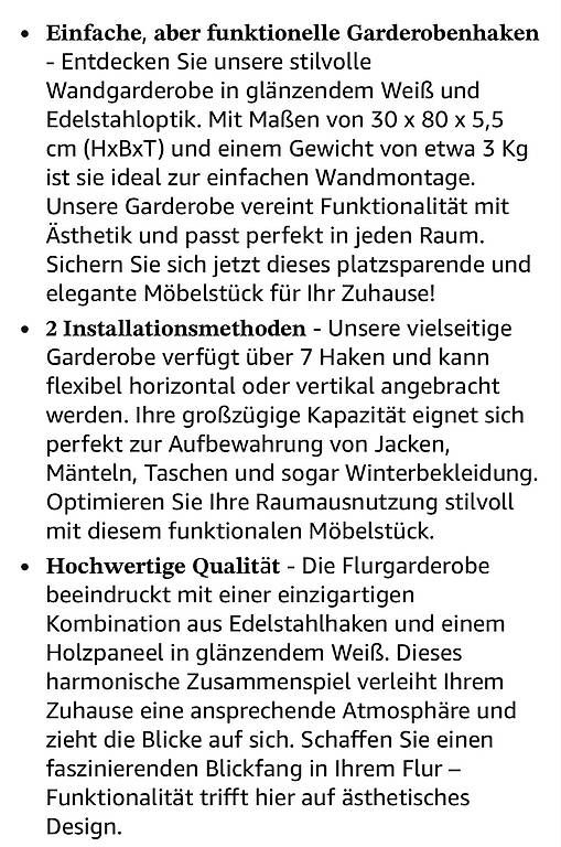Parois & plafonds: Garderobe Wandpaneel – D'occasion à Reitnau par ivyd 3