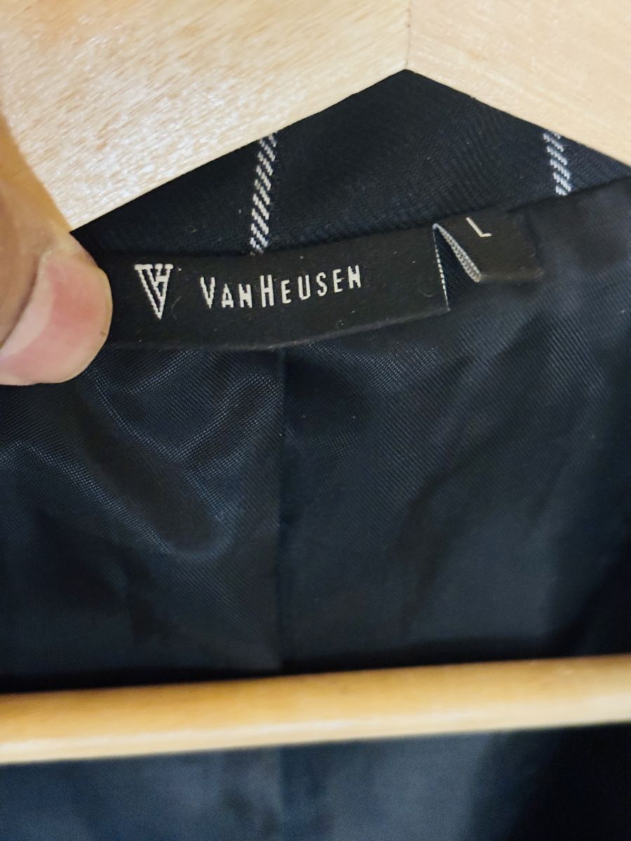 Giacche: Blazer Van Heusen Checked Pattern Black White Size L – Usato da Basel venduto da sid160 2