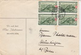 Weinfelden-Brief - P.P.-Viererblock 1944
