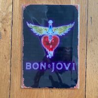 Blechschild 20x30cm BON JOVI Heart Logo Hard Rock Heavy