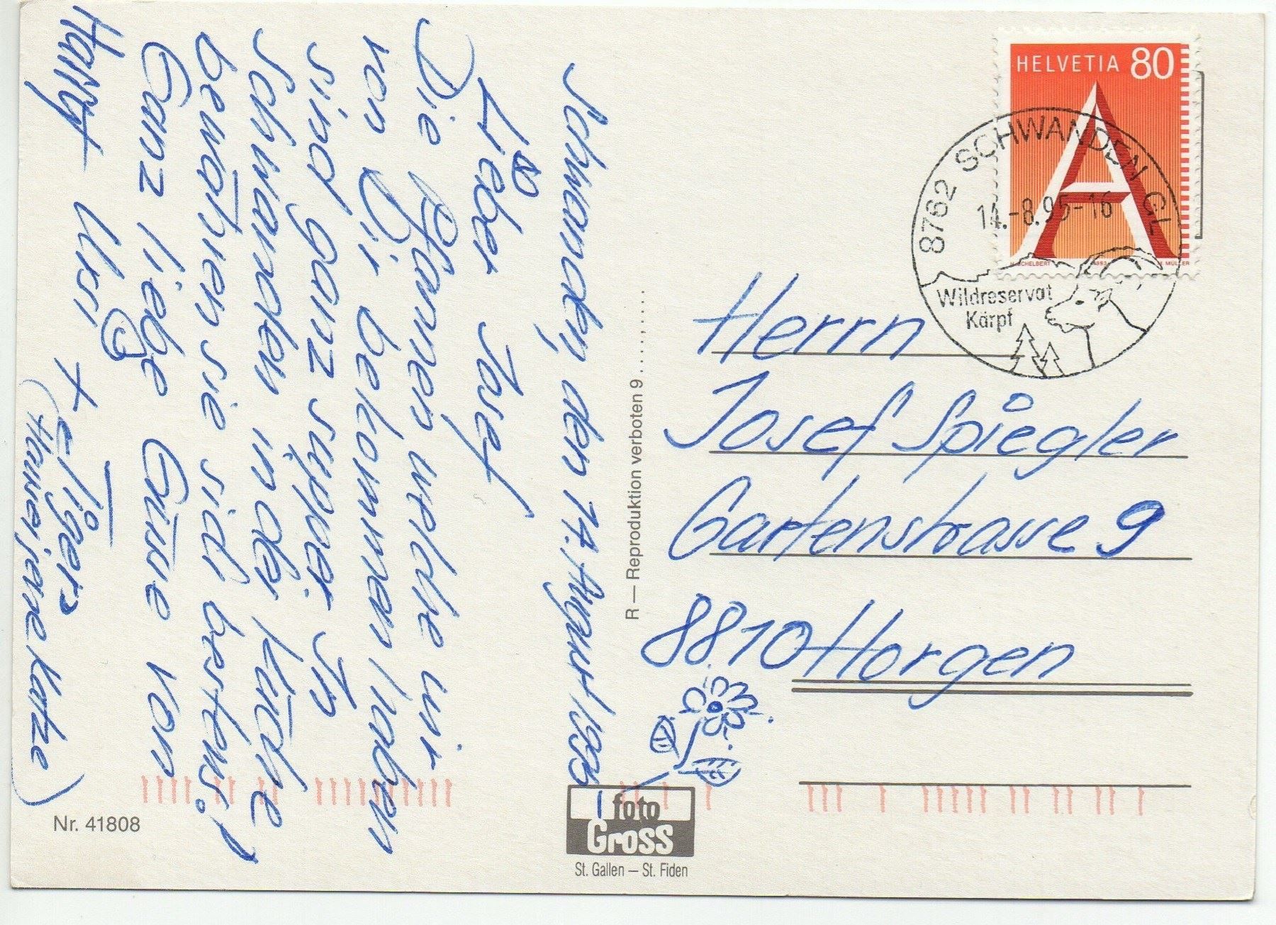 Cartoline postali: Gruss von SCHWANDEN u. SOOL GL – Usato da Jona venduto da philajona 1
