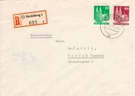 R - Heidelberg mit Abart Deutsche Post