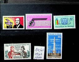 SÉNÉGAL TIMBRES NEUFS** 1963-64. COTE 14.60 EUROS /U460