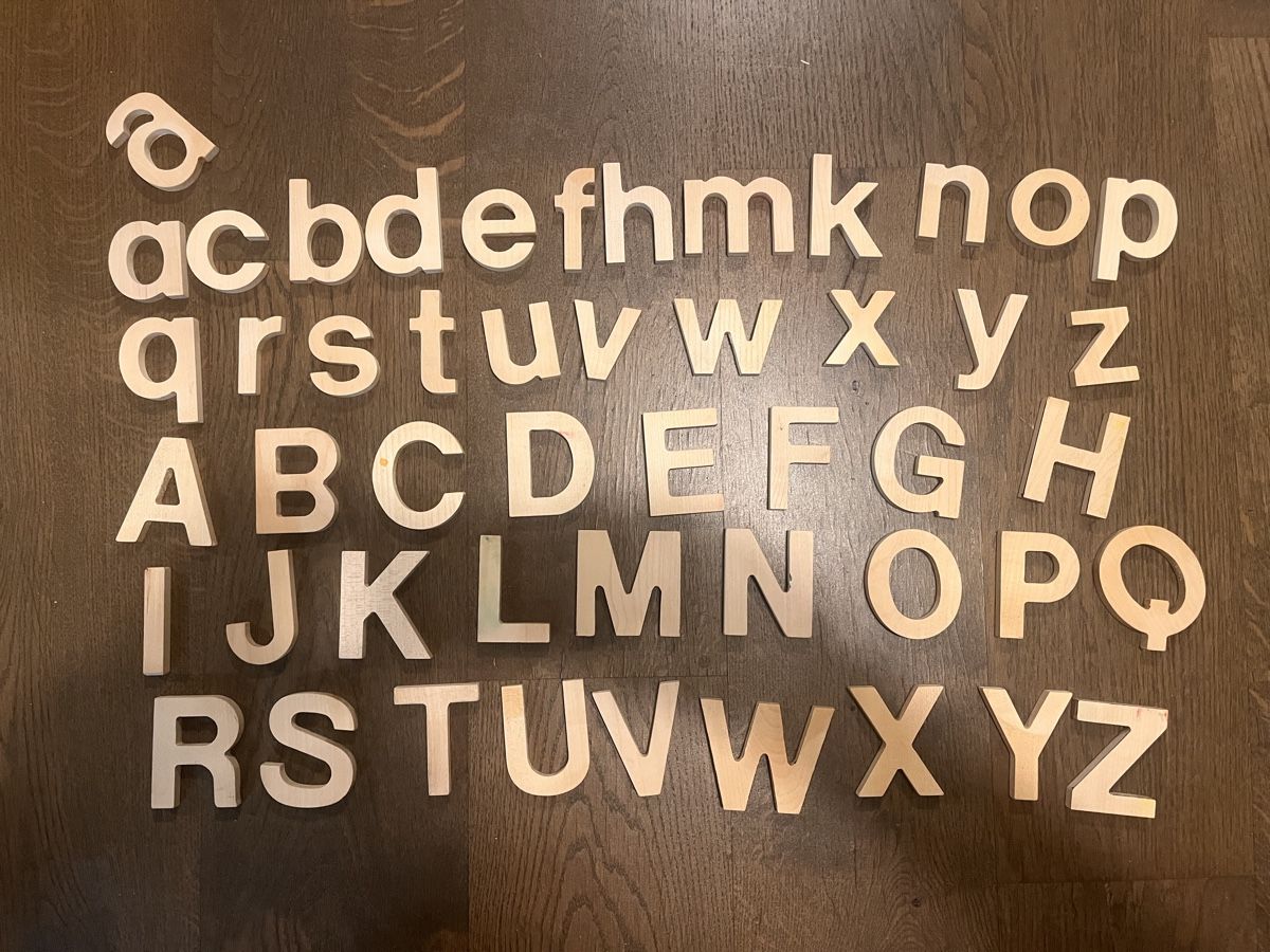Tutte le decorazioni: Holzbuchstaben Gross- & Kleinbuchstaben (Deko, Basteln) – Usato da Glarus venduto da Greenday 2