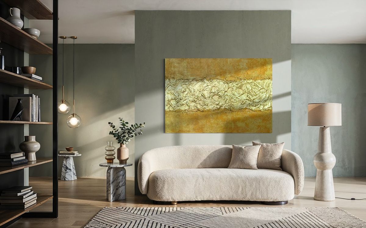Gemälde: „Gold Reflections"#19 – Neu und originalverpackt aus Uznach von Spillmannkunst43 1