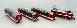 N- Rame  FO "Furka-Oberalp Bahn"-  Loc Ee 3/6 + 3 wagons