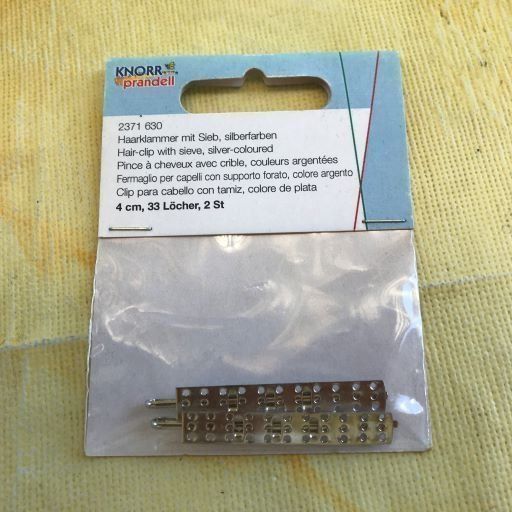 Haarschmuck: LOT HAARKLAMMER MIT SIEB SILBERFARBEN – Neu und originalverpackt aus Ostermundigen von crazy-horse-1840 1