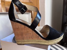 Schwarze Geox Keilsandaletten, Gr. 39, neu!