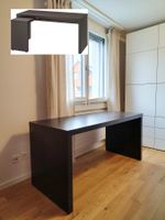 Eleganter Schreibtisch dunkle Holzoptik Ikea Malm
