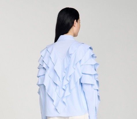Sandro Chemisiers: SANDRO PARIS EINZIGARTIGE BLUSE – D'occasion à Zürich par Fashionparade 1