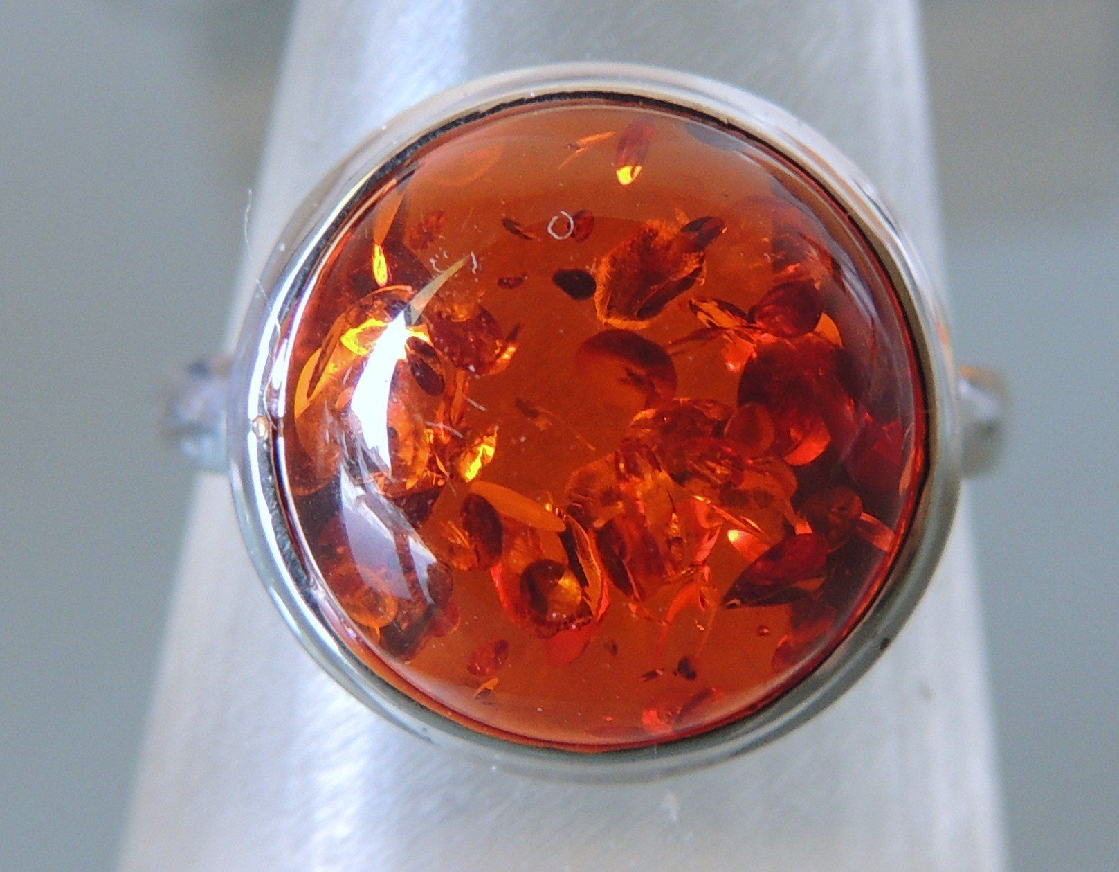 Ringe: Silber 925 Bernstein Fingerring Gr. 57 – Gebraucht aus Waldenburg von schaller707 1