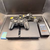 Sony PlayStation 2 Slim Konsole Schwarz mit Controller